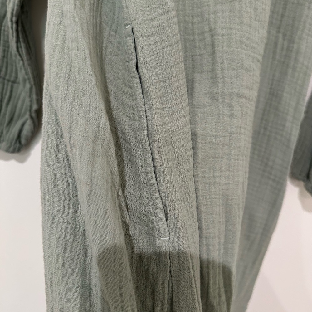 Xirena Andrea Cotton Belted Green Maxi Dress - Picture 5 of 5